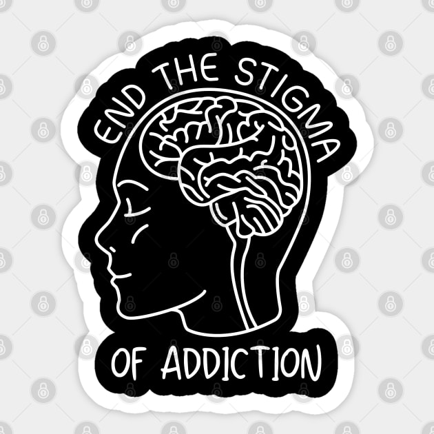 End The Stigma, Addiction Recovery, 12 Steps Sticker by WaBastian